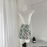 BXOXO - summer inspo Fashion Casual Solid Color Round Neck T-shirt Women Summer New Slim Fit Top Jacquard Skirt Two-piece Set